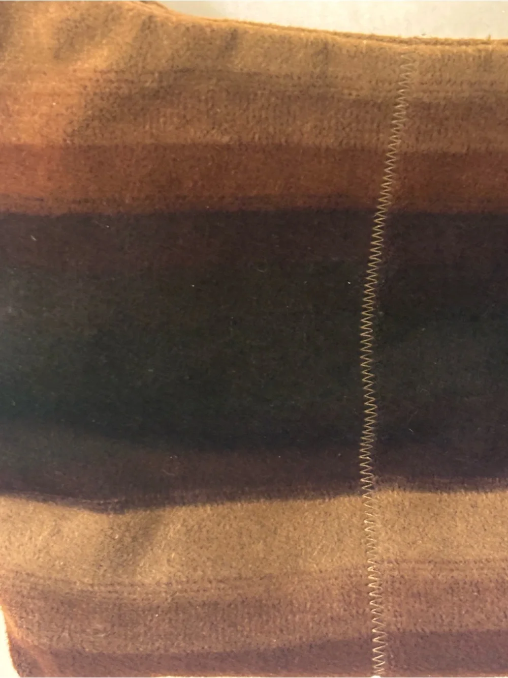 Arche France Brown Leather Wool Hobo Satchel Purse Striped Modern Bohemian $429
